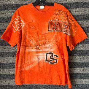Vintage Y2K University of Oregon State Beavers AOP All Over Print T-Shirt XL